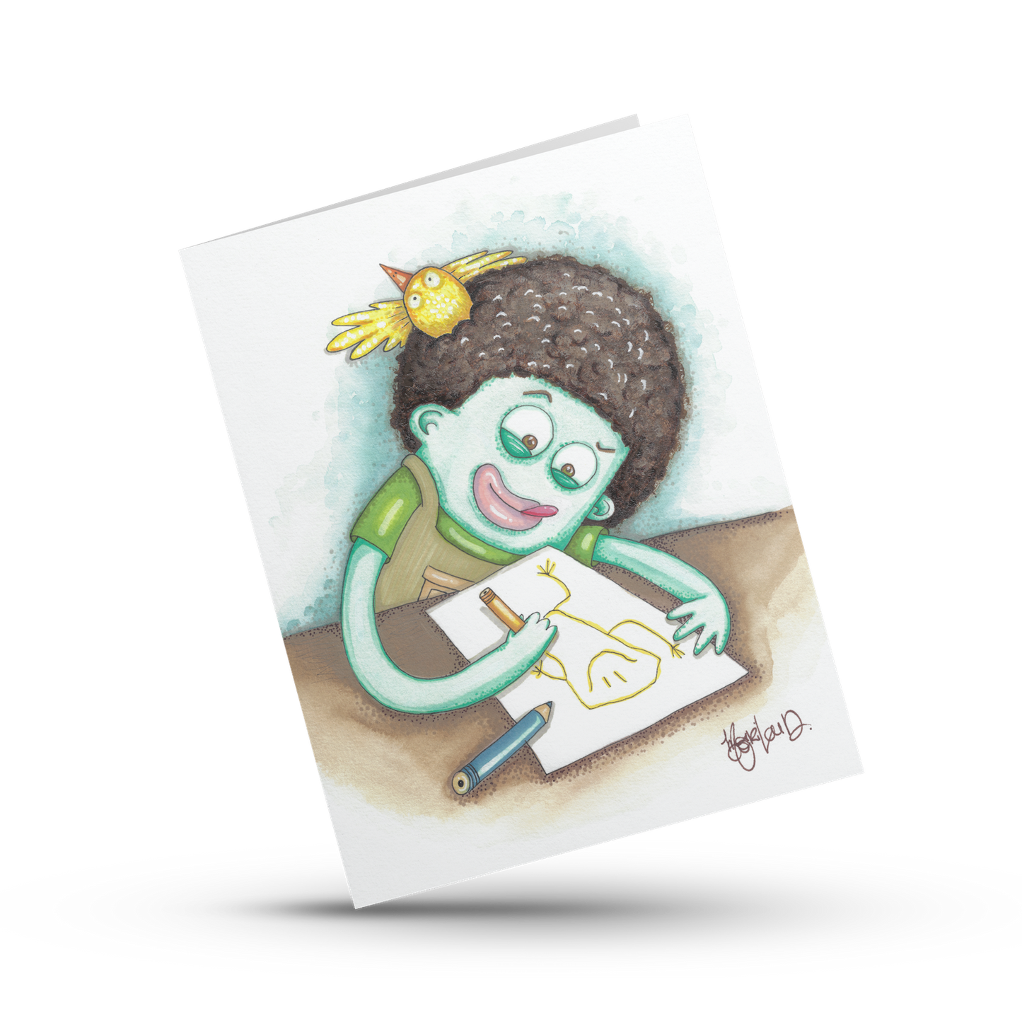 Carte de souhait 5X7 pouces vierge