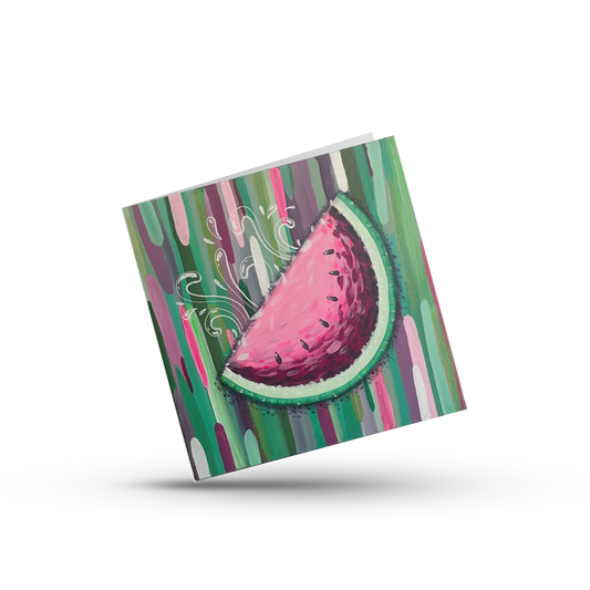 Carte de souhait fruitée 5X5 pouces vierge