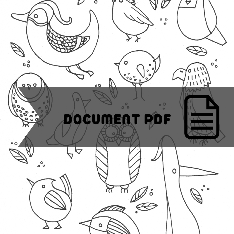 Oiseau (PDF à imprimer et colorier)